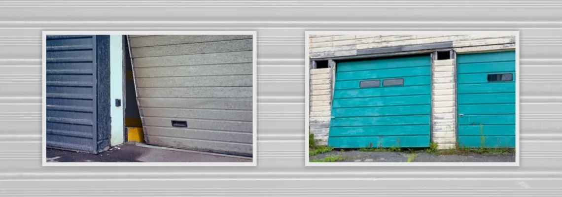 Crooked Aluminum Garage Door Repair in Riverview, Florida