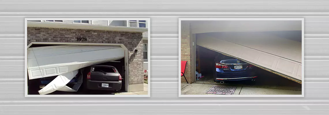 Repair Commercial Garage Door Got Hit By A Car in Riverview, Florida